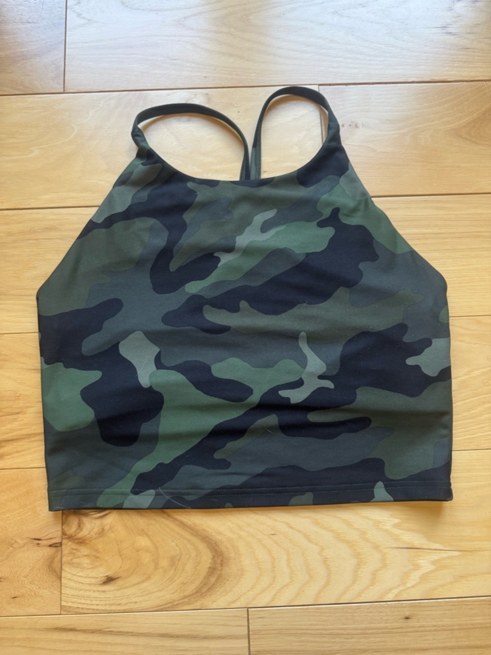 Camo longline sports bra